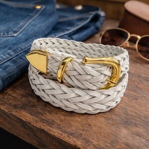 7485 Women\'s Bronze Antique Silver Square Buckle Chain Belt Adjustable Сnbоmе | Accessories | 7485 Womens Bronze Antique Silver  main image 2